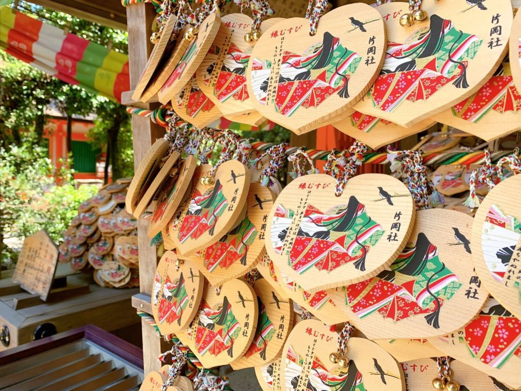 上賀茂神社　片岡社　縁結び　絵馬　紫式部